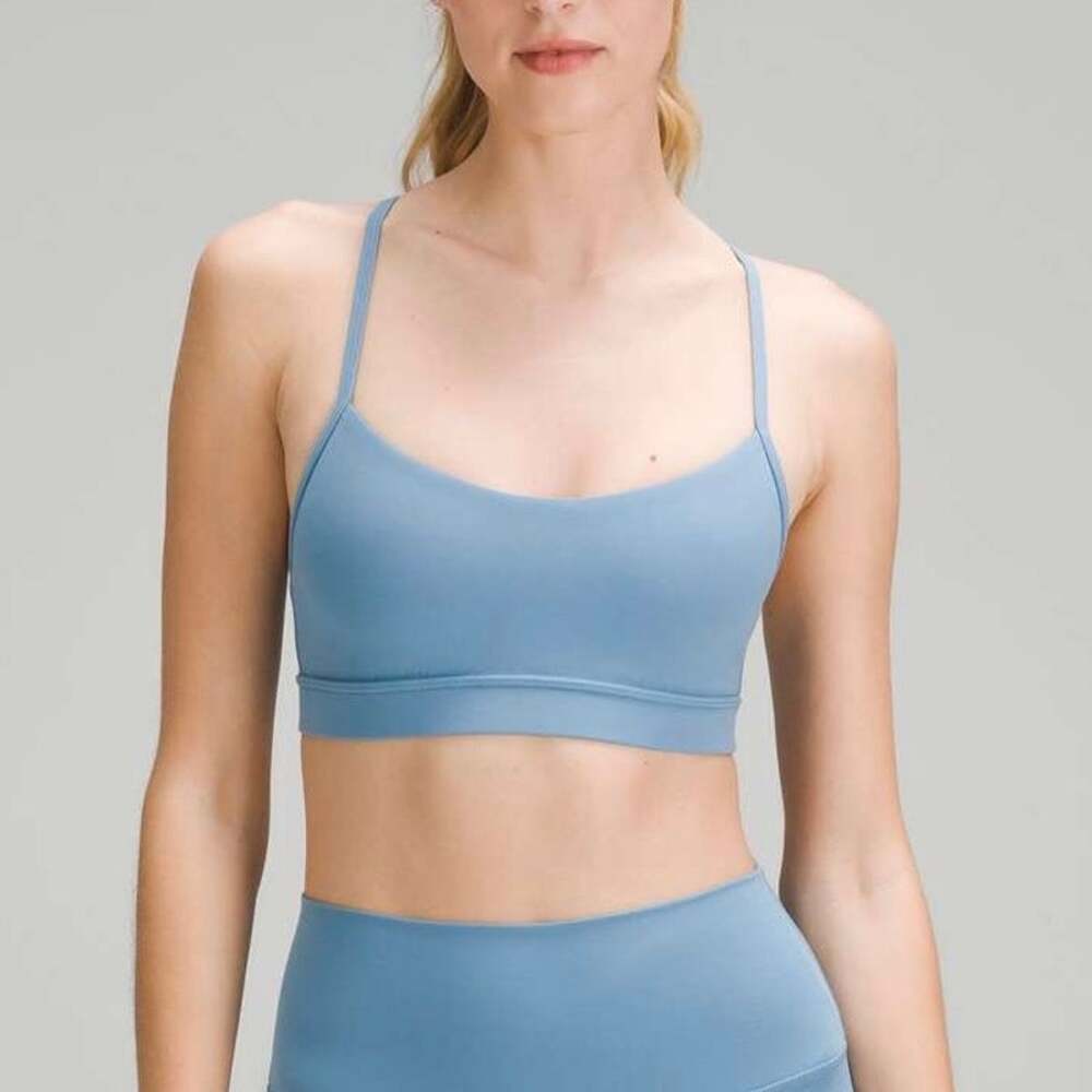 Lululemon Flow Y Bra Nulu *Light Support A-C Cups Utility Blue - Size: 8
